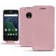 Housse cuir Lenovo Moto G5 Plus - Rose PU