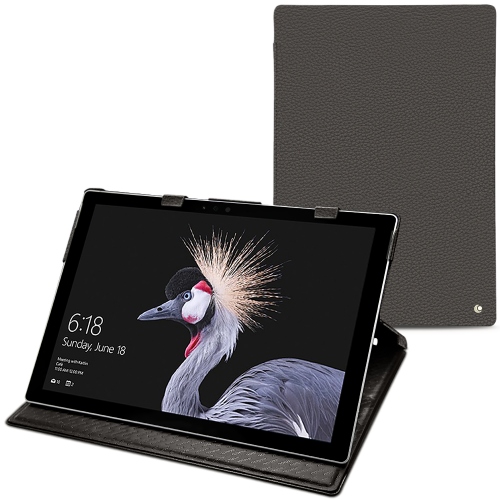 Lederschutzhülle Microsoft Surface Pro (2017)Anthracite ( Pantone #41403c ) 