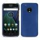 Lederschutzhülle Lenovo Moto G5 Plus - Bleu océan ( Nappa - Pantone 293C ) 