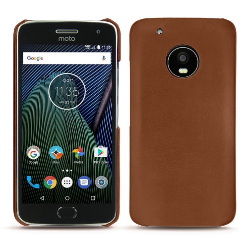 Lederschutzhülle Lenovo Moto G5 PlusMarron ( Nappa - Pantone #8B4720 ) 
