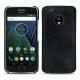 Capa em pele Lenovo Moto G5 Plus - Dark vintage ( Roughtcut - Black#5256 ) 