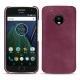 Coque cuir Lenovo Moto G5 Plus - Prune vintage ( Pantone 512C ) 