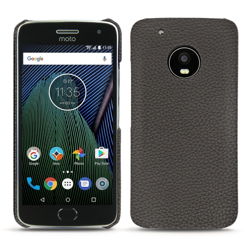 レザーケース Lenovo Moto G5 PlusAnthracite ( Pantone #41403c ) 