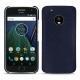 Coque cuir Lenovo Moto G5 Plus - Cobalt ( Pantone 2766C ) 