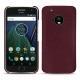Coque cuir Lenovo Moto G5 Plus - Lie de vin ( Pantone 5115C ) 