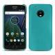 Funda de piel Lenovo Moto G5 Plus - Bleu fluo