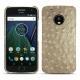 Funda de piel Lenovo Moto G5 Plus - Autruche desert