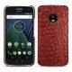Funda de piel Lenovo Moto G5 Plus - Autruche ciliegia