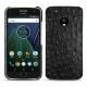 Capa em pele Lenovo Moto G5 Plus - Autruche nero