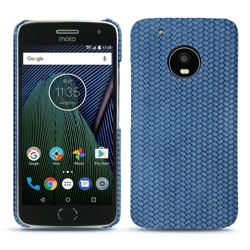 Lenovo Moto G5 Plus leather coverAbaca ishia ( Pantone #395775 ) 