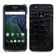 Capa em pele Lenovo Moto G5 Plus - Crocodile nero