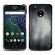 Capa em pele Lenovo Moto G5 Plus - Gris Patine