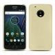 Funda de piel Lenovo Moto G5 Plus - Beige PU