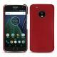 Coque cuir Lenovo Moto G5 Plus - Rouge PU