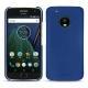 Lederschutzhülle Lenovo Moto G5 Plus - Bleu Océan PU