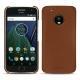 Capa em pele Lenovo Moto G5 Plus - Marron PU