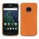 Coque cuir Lenovo Moto G5 Plus - Orange PU