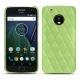 Capa em pele Lenovo Moto G5 Plus - Vert olive - Couture ( Nappa - Pantone 578U ) 