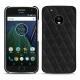 Capa em pele Lenovo Moto G5 Plus - Ebène - Couture ( Sleek P C12 - Black ) 