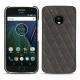 Funda de piel Lenovo Moto G5 Plus - Anthracite - Couture ( Pantone 424C ) 