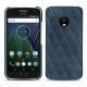 Lenovo Moto G5 Plus leather cover - Jean vintage - Couture