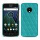 Lederschutzhülle Lenovo Moto G5 Plus - Bleu fluo - Couture