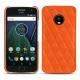Capa em pele Lenovo Moto G5 Plus - Orange fluo - Couture