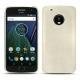 Capa em pele Lenovo Moto G5 Plus - Blanc escumo
