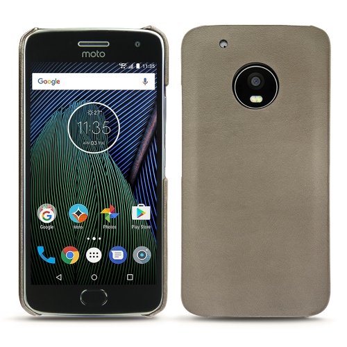Funda de piel Lenovo Moto G5 PlusDarboun sabla ( Pantone #BCB1A1 )
