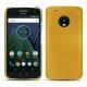 Lenovo Moto G5 Plus leather cover - Jaune soulèu
