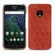 Coque cuir Lenovo Moto G5 Plus - Arange clouquié - Couture