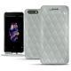 Housse cuir OnePlus 5 - Gris - Couture ( Nappa - Pantone W428C ) 
