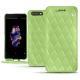 Housse cuir OnePlus 5 - Vert olive - Couture ( Nappa - Pantone 578U ) 