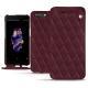 Custodia in pelle OnePlus 5 - Lie de vin - Couture ( Pantone 5115C ) 