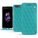 Funda de piel OnePlus 5 - Bleu fluo - Couture