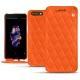 Housse cuir OnePlus 5 - Orange fluo - Couture