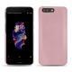 OnePlus 5 leather cover - Rose ( Nappa - Pantone 2365C ) 
