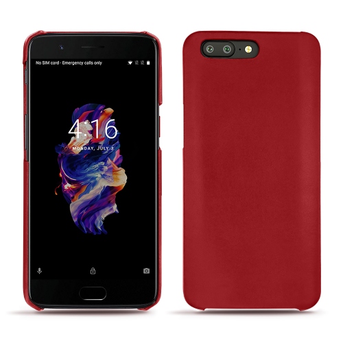 OnePlus 5 leather caseRouge ( Nappa - Pantone #d50032 ) 