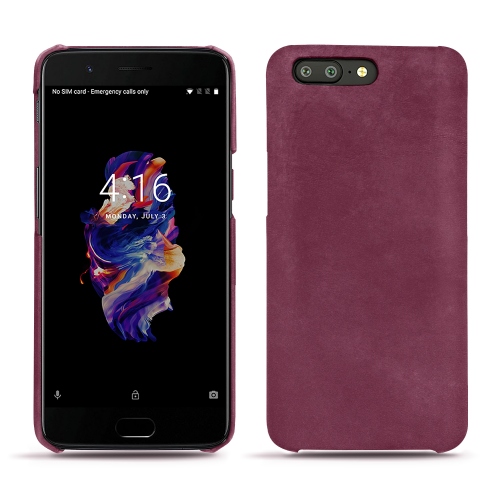 Funda de piel OnePlus 5Prune vintage ( Pantone #612434 ) 