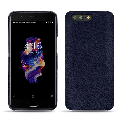 Oneplus 5 - Les étuis luxe en cuir chics et élégants Cobalt ( Pantone #2b253f ) 