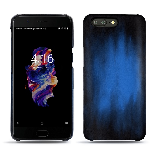 Custodia in pelle OnePlus 5Bleu Patine