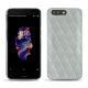 OnePlus 5 leather cover - Gris - Couture ( Nappa - Pantone W428C ) 