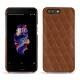 OnePlus 5 leather cover - Marron - Couture ( Nappa - Pantone 1615C ) 