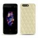 Lederschutzhülle OnePlus 5 - Ivoire - Couture ( Sleek P C12 - White ) 