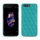 Coque cuir OnePlus 5 - Bleu fluo - Couture
