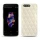 レザーケース OnePlus 5 - Blanc escumo - Couture