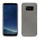 Coque cuir Samsung Galaxy S8 - Acier vintage ( Pantone 403C ) 