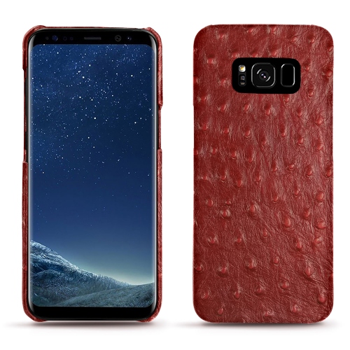 Custodia in pelle Samsung Galaxy S8 PlusAutruche ciliegia ( Pantone #a4343a ) 