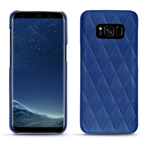 Samsung Galaxy S8 Plus leather caseBleu océan - Couture ( Nappa - Pantone #15458a) 