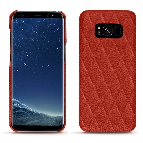 Samsung Galaxy S8 : Les étuis cuir chics et élégants Papaye - Couture ( Pantone #b54317 ) 